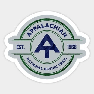 Appalachian National Scenic TRail AT Round Vintage Blue Sticker